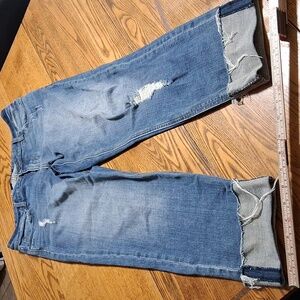 KUT FROM THE KLOTH Jeans Womens 8 BLUE CATHERINE BOYFRIEND Preowned Used CUFFED